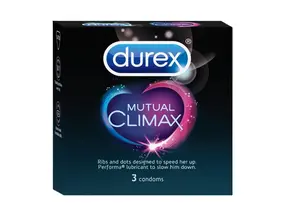 Durex Mutual Climax Ribbed & Dots Condom - 3Pcs Pack