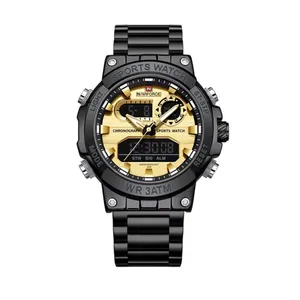 Naviforce 9237 Luxury Stainless Steel Strap Analog Digital Sports Men's Watch - Variant 3