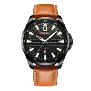  Curren 8379 Genuine Leather Strap Quartz Comfortable Men's Watch  - Variant 2