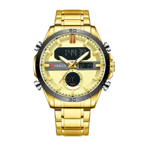Curren 8384 Stainless Steel Dual Movement Men's Watch
