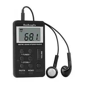 HanrongDa HRD103 Rechargeable Pocket 2-Band Stereo AM/FM Radio
