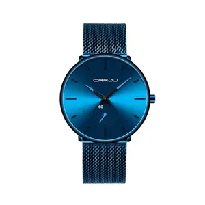CRRJU 2150 Luxury Stainless Steel Slim Mesh Band Casual Men’s Watch - Variant 3