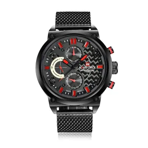 NAVIFORCE NF9068 Comfortable Mesh Stainless Steel Fashion Men's Watch - Variant 1