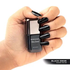 Nirvana Color Nail Enamel Light Weight Black Swan 38 Nail Polish