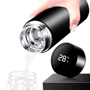 500ml Stainless Steel Water Bottle LED Temperature Display Flask