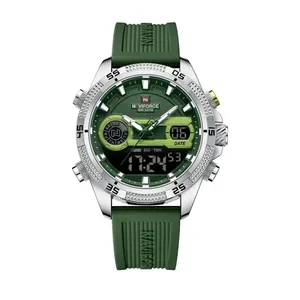 Naviforce 9223 Stainless Steel Dual Movement Military Sport Men's Watch