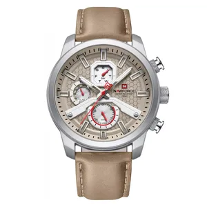 NaviForce NF9211L Chronograph Leather Strap Luminous Men's Watch - Variant 4