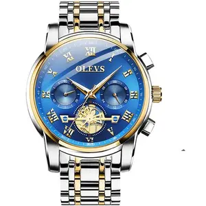 OLEVS 2859 Steampunk Style Stainless Steel Waterproof Men's Chronograph Watch