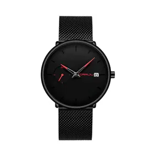 CRRJU 2258 Effortless Sophistication High Quality Black Stainless Steel Simple Casual Men's Watch - Variant 3