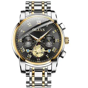 OLEVS 2859 Steampunk Style Stainless Steel Waterproof Men's Chronograph Watch - Variant 4