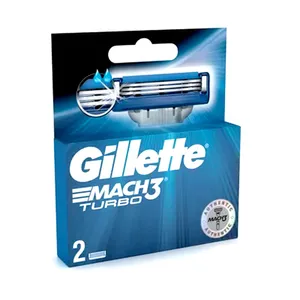 Gillette Mach3 Turbo 3-Bladed Shaving Blades With Comfort Gel Bar
