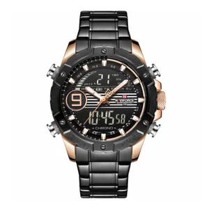 Naviforce NF9146 Double Time Waterproof Dual LCD Quartz Men's Watch 