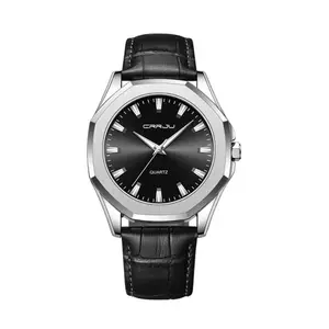CRRJU 5015 Comfortable Genuine Leather Strap Luxury Fashion Men's Watch - Variant 3