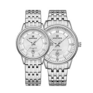 Naviforce NF8040 High Quality Stainless Steel Classic Quartz Fashion Couple's Watch