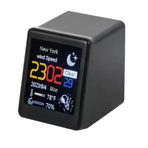 LCD Digital Smart Weather Desktop Thermometer Small Table Clock - Variant 2