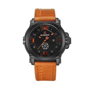 Naviforce NF9099 Luxury Leather Strap Chronograph Casual Male Fashion Watch - Variant 2