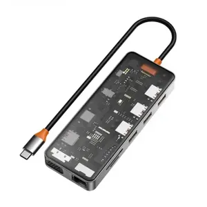 WiWU CB011 Transparent 11 IN 1 USB-C Hub