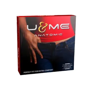 U&ME Anatomic Dotted & Contoured Condom (1x3) - Bubblegum Flavor