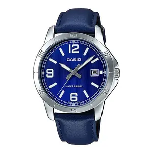 CASIO MTP-V004L-1BUDF Classic Leather Strap Stainless Steel Men's Analog Quartz Watch - Variant 2