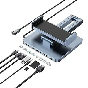 WIWU AH801 Aluminum Alloy Folding Tablet Stand with Docking Station
