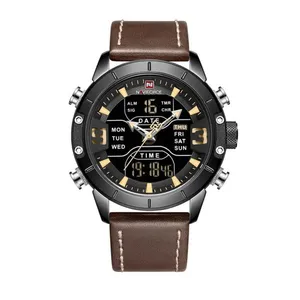 Naviforce NF9153 Genuine Leather Dual Display Luxury Fashion Men's Watch - Variant 2