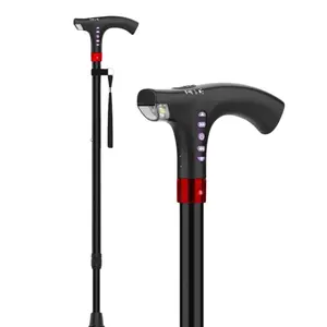 Smart LED Flash Light, Alarm & FM Radio with Walking Stick 