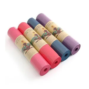 Yoga mat 2/6 Feet Washable TP Rubber 8mm Multicolor