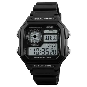 SKMEI 1299 Digital Multifunctional Silicone Strap Sporty Men's Watch