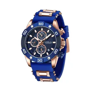 CRRJU 2291 Comfortable Silicone Strap Quartz Rugged Construction Sport Men's Watch