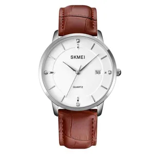 SKMEI 1801 Business Calendar Leather Strap Classic Quartz Watch