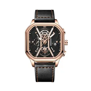 CRRJU 2313 Comfortable Genuine Leather Strap Multifunctional Chronograph Casual Men's Watch - Variant 2