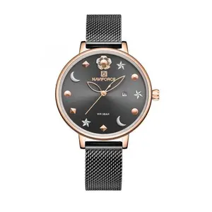 NAVIFORCE NF5009 Mesh Stainless Steel Analog Watch For Women - Variant 2