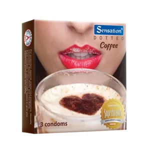 Sensation Dotted Coffee Condom 3's Pack – Premium Quality