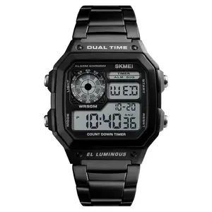 SKMEI 1335 Digital Multifunctional Stainless Steel Sporty Men's Watch