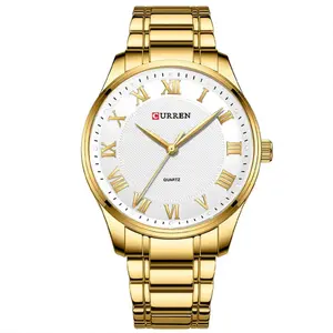 Curren 8409 Roman Number With Stainless Steel Analog Men's Watch - Variant 3