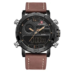 NAVIFORCE NF9134 PU Leather Analog Digital Sports Men's Watch - Variant 1