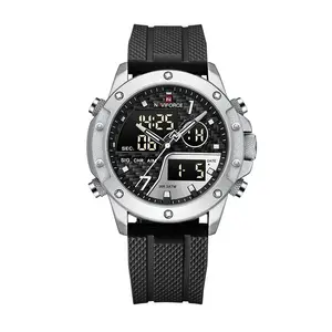 Naviforce NF9221 Lavish Silicon Rubber  Dual Time Quartz  Classic Men's Watch - Variant 4