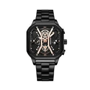 CRRJU 2313 Comfortable Stainless Steel Multifunctional Chronograph Luminous Dial Casual Men's Watch