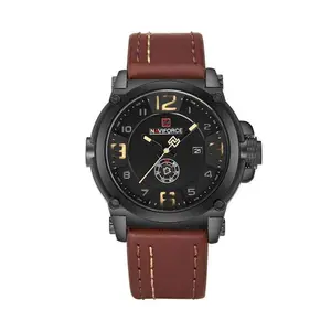 Naviforce NF9099 Luxury Leather Strap Chronograph Casual Male Fashion Watch - Variant 1