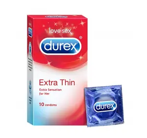 Durex Extra Thin Condom 10pcs – Flavored, Lubricated, Super Thin for Enhanced Sensitivity