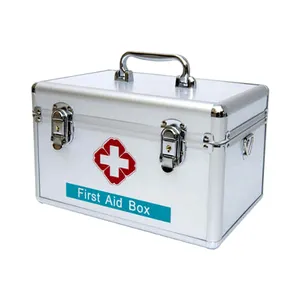 First Aid Storage Box with Aluminum Security Lock