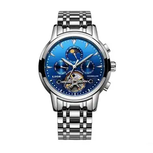 LIGE 9878 Premium Mechanical Stainless Steel Casual Men's Watch - Variant 3