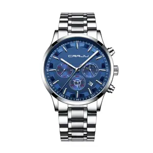 CRRJU 2260 High Quality Stainless Steel Multifunctional Quartz Classic Men's Watch - Variant 3
