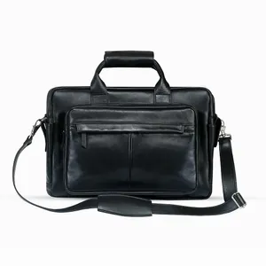 100% Genuine Cow Leather Corporate Briefcase Bag with More Space Office Bag - Variant 1