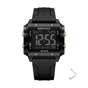 Naviforce NF7101 Silicone Strap Transparent Digital Fashion Female Wristwatch