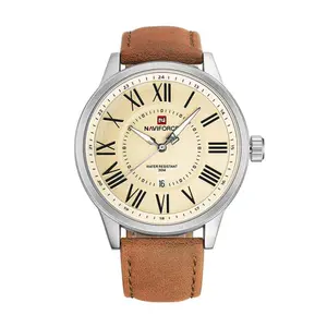 Naviforce NF9126 Luxury Genuine Leather Strap Casual Fashion Men's Watch - Variant 4