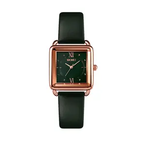Skmei 1702 Small Square Dial Design Zinc Alloy Case Leather Women Lady Quartz Watch - Variant 2