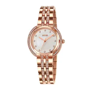 Skmei 1979 Analog Quartz Luxury Stainless Steel Strap Special Women Wrist Watches - Variant 3
