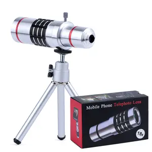 Mobcam 4K Ultra HD 18X Zoom Universal Mobile Phone Telescope Lens Kit with Tripod Mobile Phone Lens
