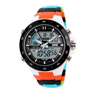 SKMEI 1016 Dual Time PU Leather Sporty Men's Watch - Variant 4